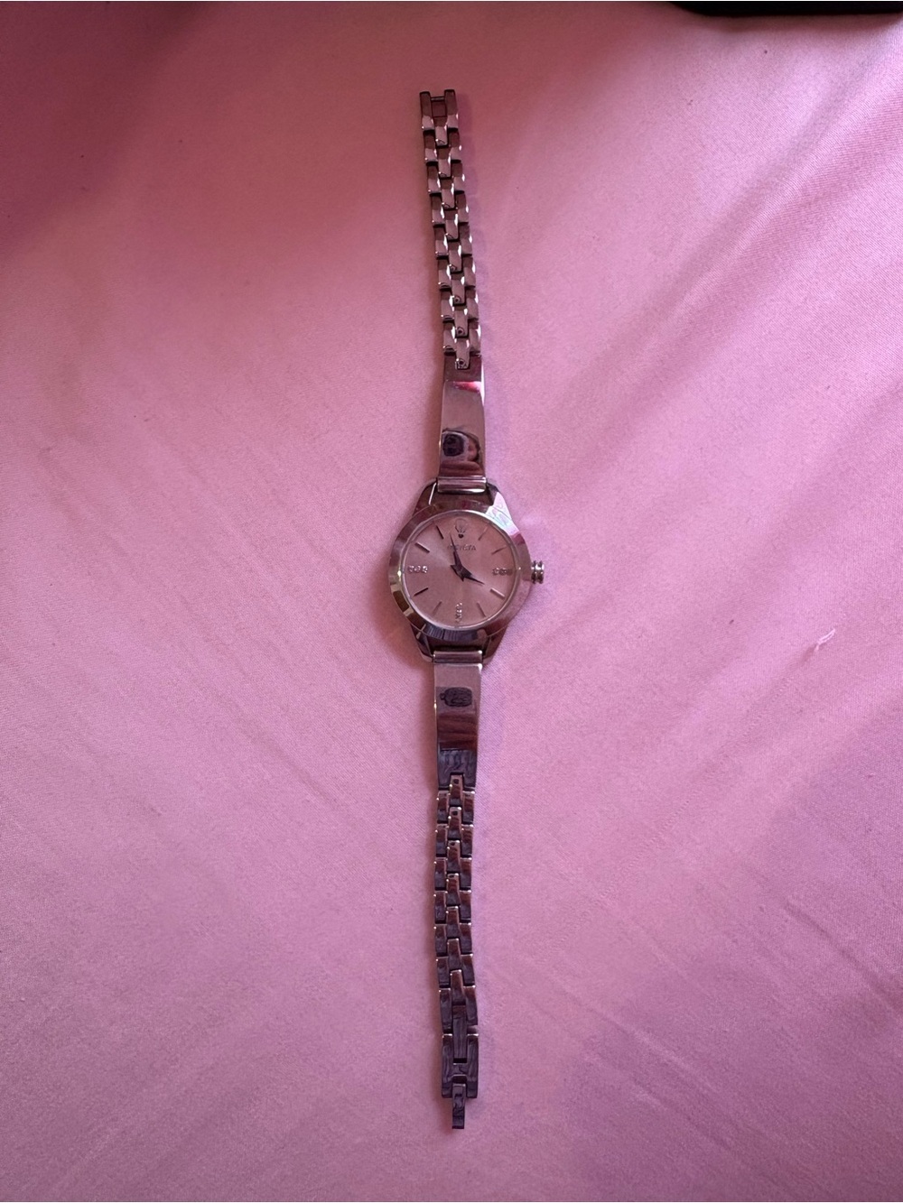 Invicta Silver & Pink Stainless Steel Women’s Watch